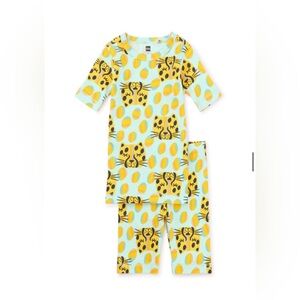 Tea Collection • Kids Pajamas with Rainbow Cheetah Print • Size 4T • NWT